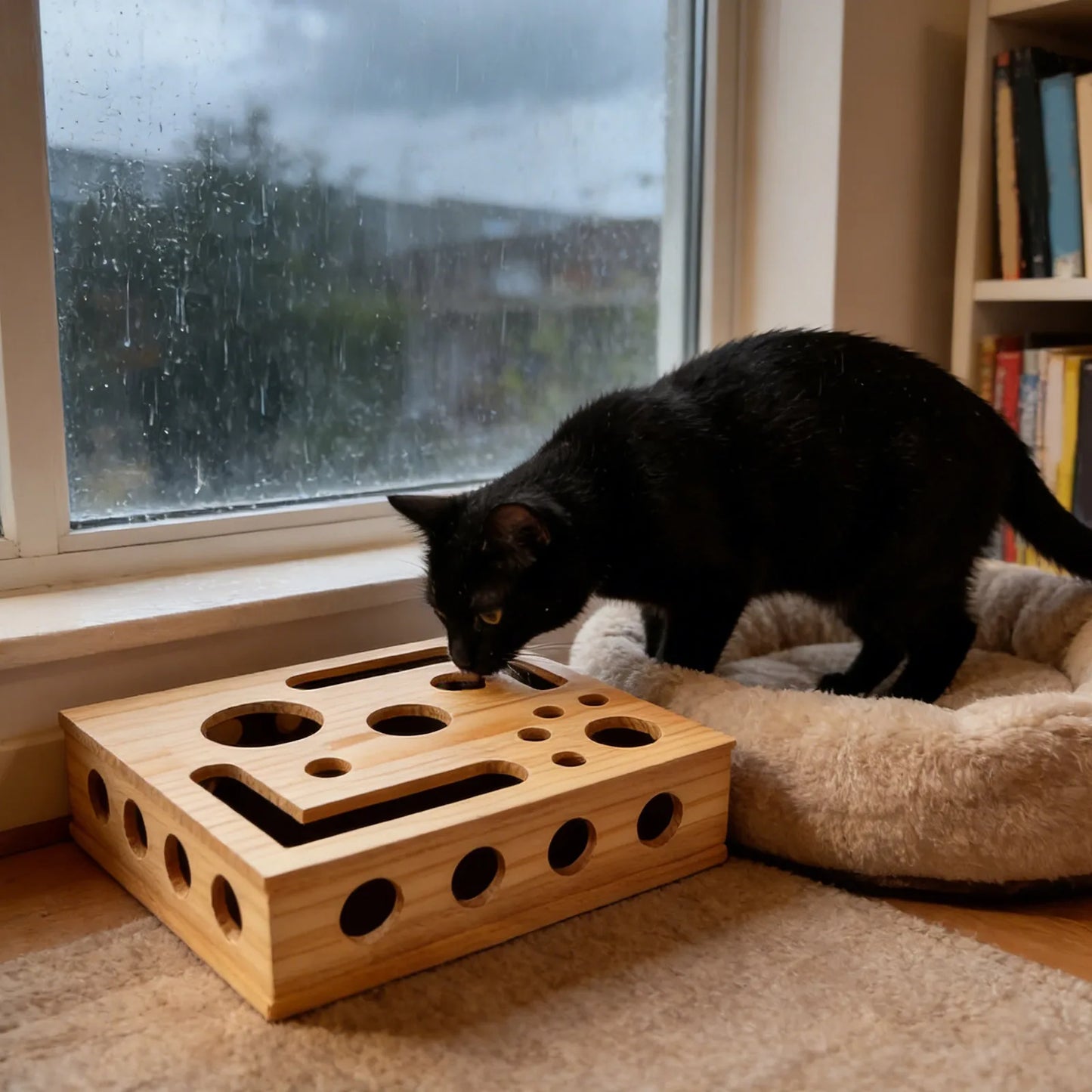 ClawNest™ Wooden Cat Nail Scratcher Toy